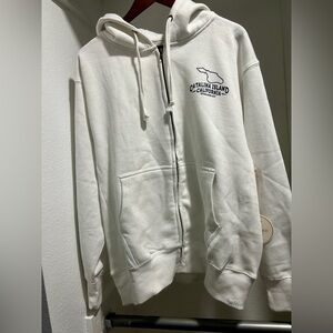 White Hoodie with Catalina Island Logo. NWT. L.